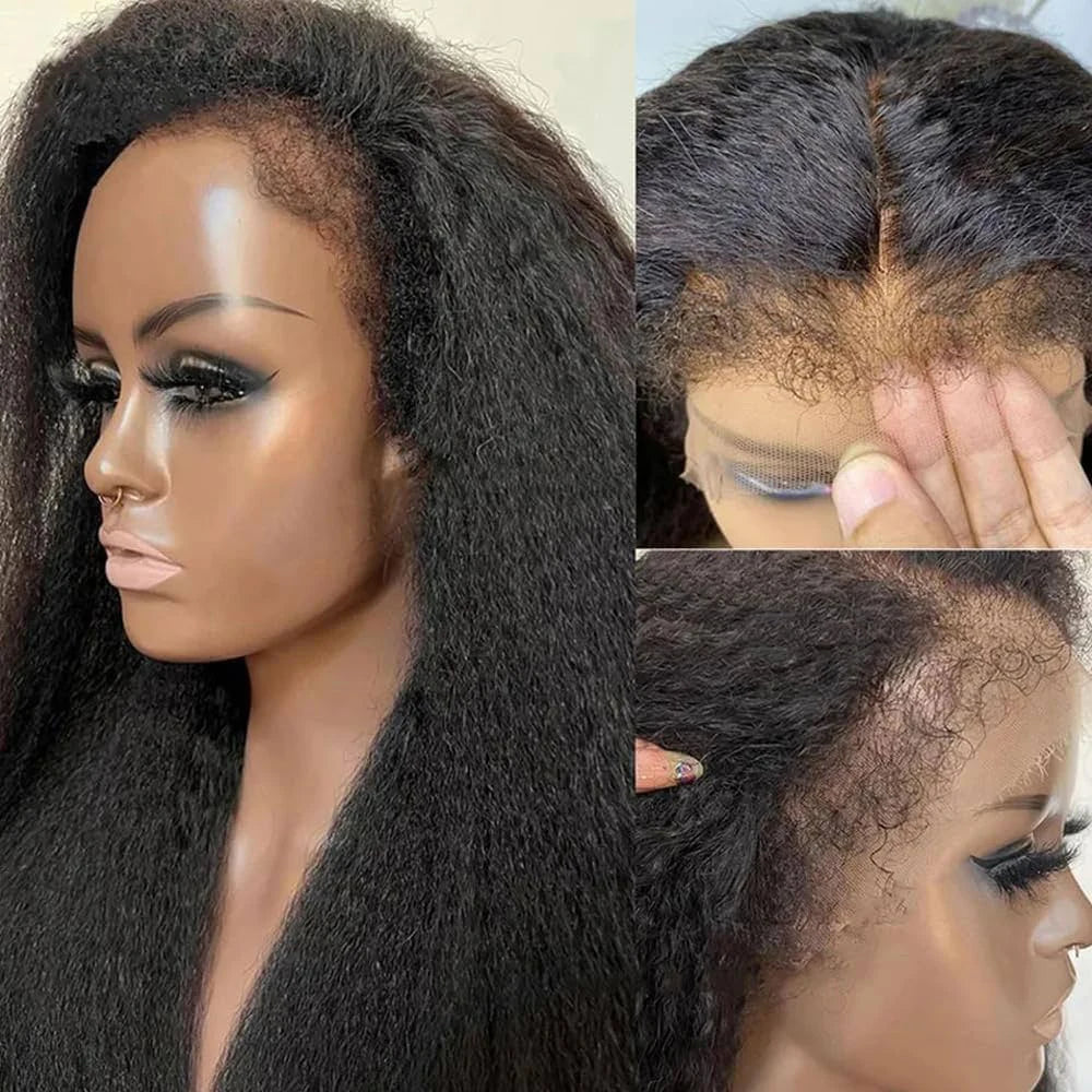 Kinky Straight Wig 4C Edges