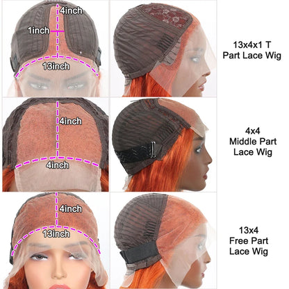 Ginger Bob Wig Human Hair