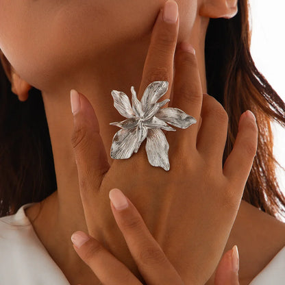 Layered Big Flower Ring