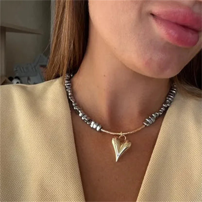 Boho Tassel Heart Pendant