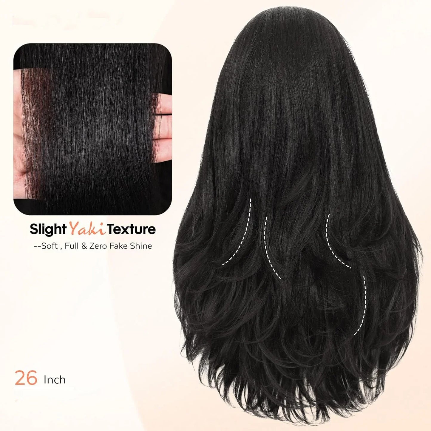 26 Inch Yaki Wavy Headband Wigs