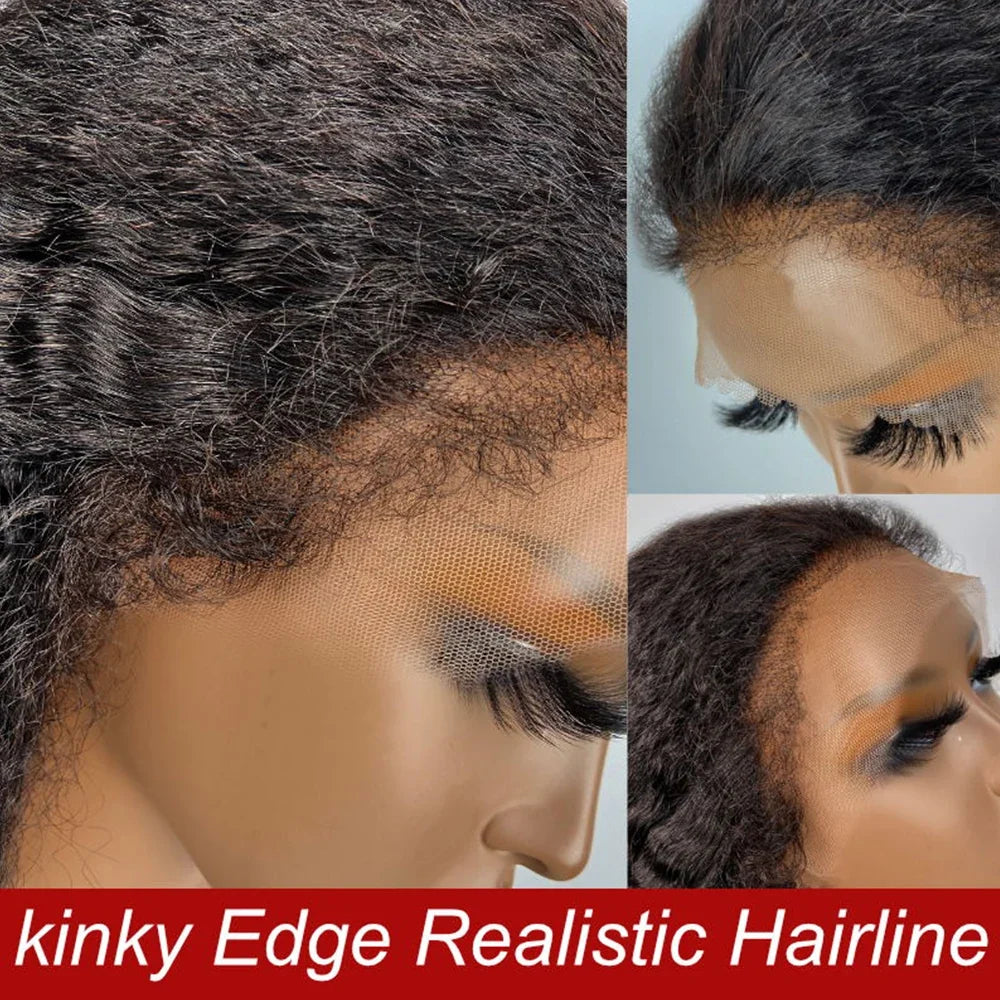 Kinky Straight Wig 4C Edges