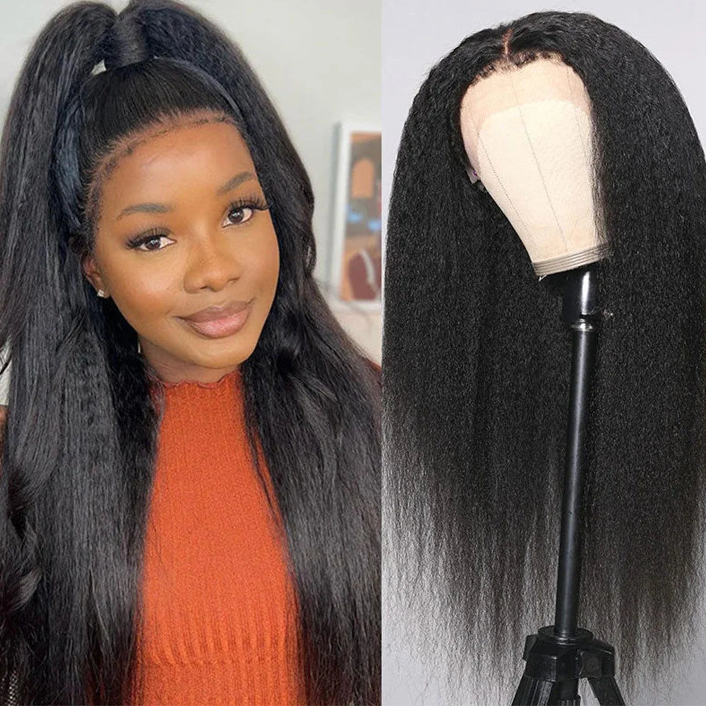 Kinky Straight Wig 4C Edges