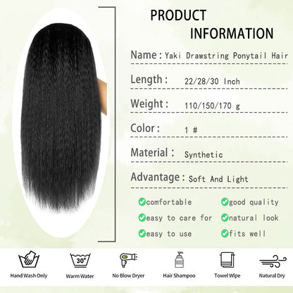 22/28/30 inch Long Kinky Straight Wig