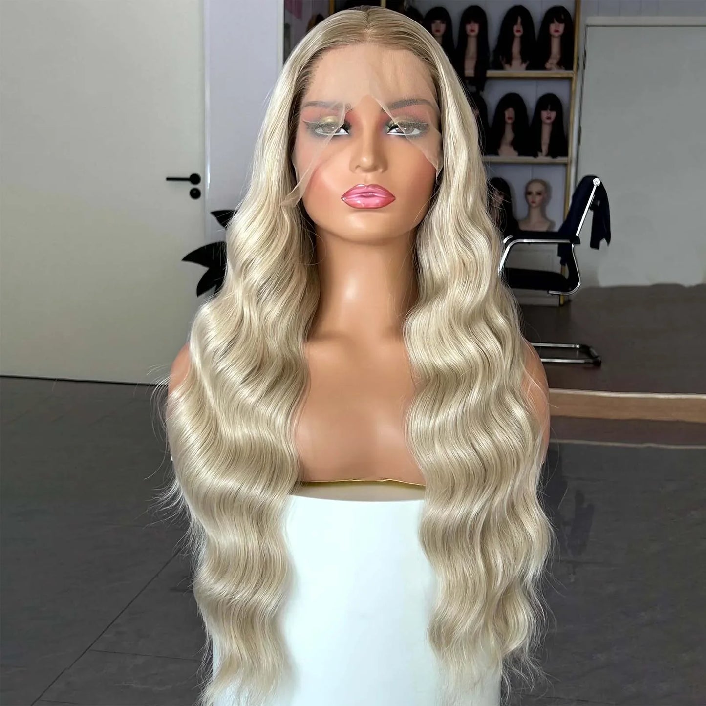 Long Blonde Brown Ombre Wig