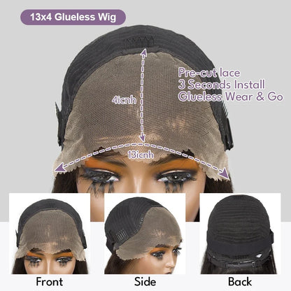 Pre Cut No Glue Water Wave Short bob