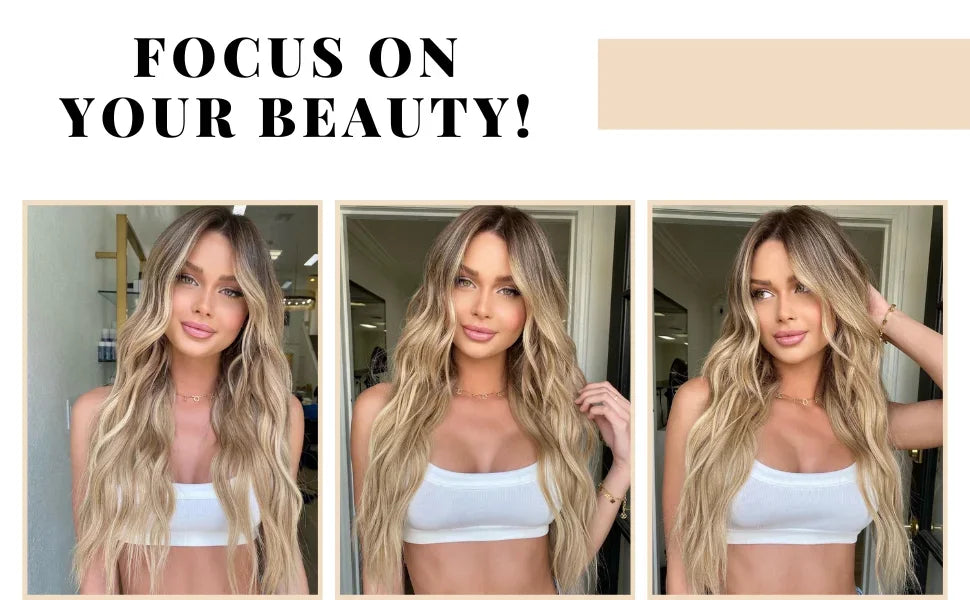 Ombre Blonde Curly Wig