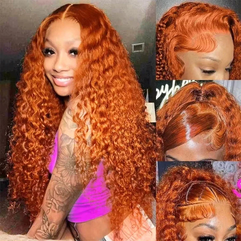 36 Inch Ginger Orange Wig