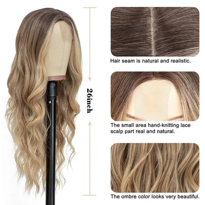 Ombre Blonde Curly Wig