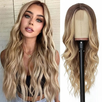 Ombre Blonde Curly Wig