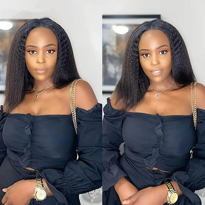 Synthetic Straight U Part Wig Kinky