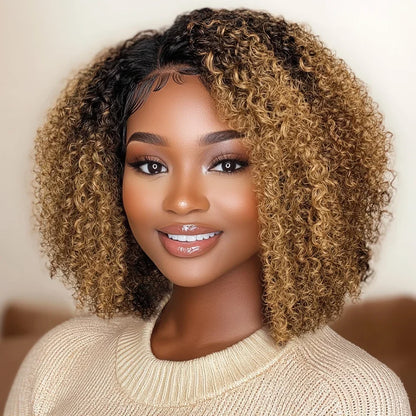 Ombre Brown Curly Wigs