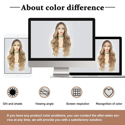 Ombre Blonde Curly Wig