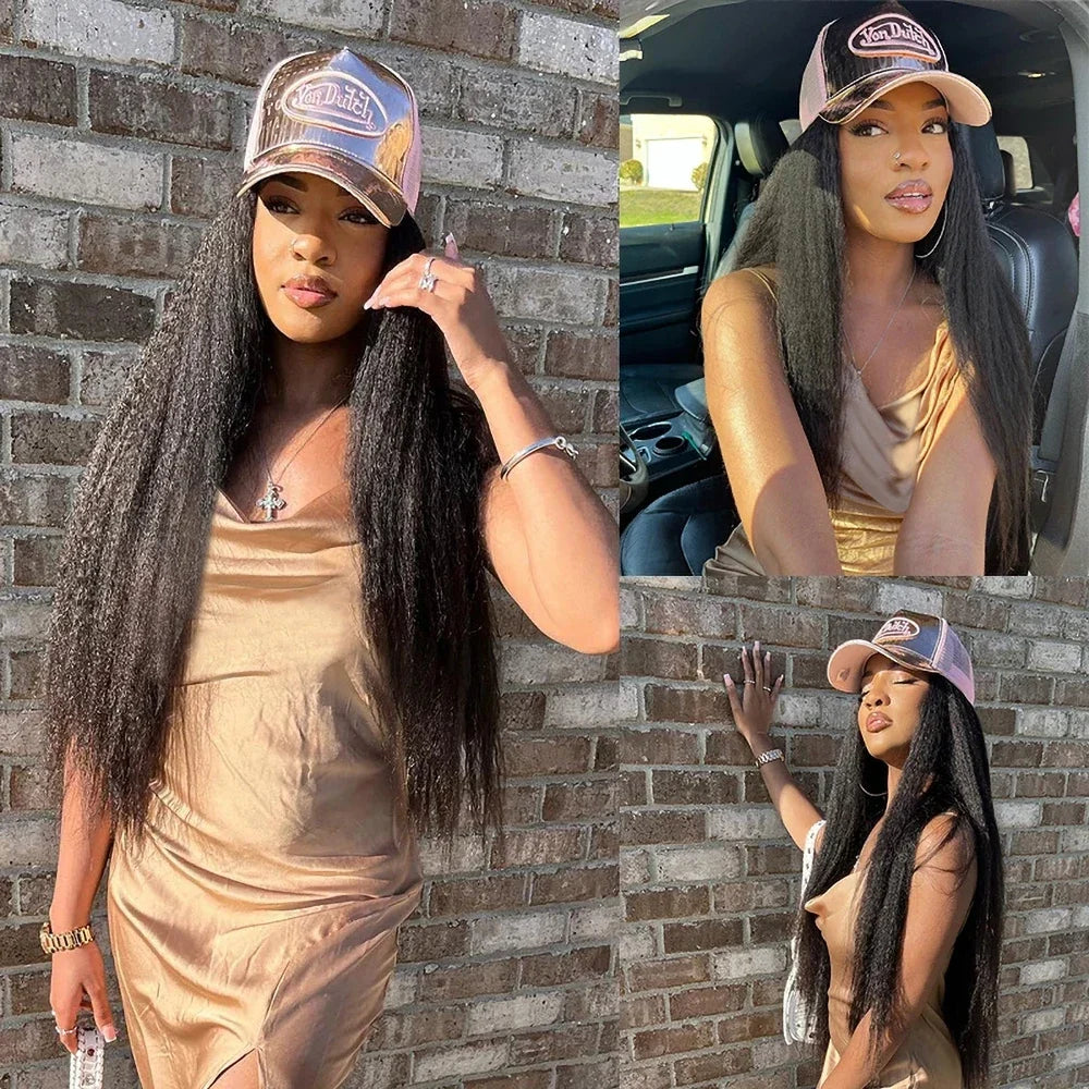 Kinky Straight Half Wig