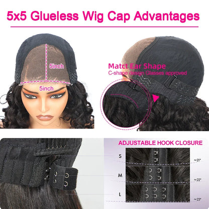 Highlight 5x5 Glueless Wigs Human Hair