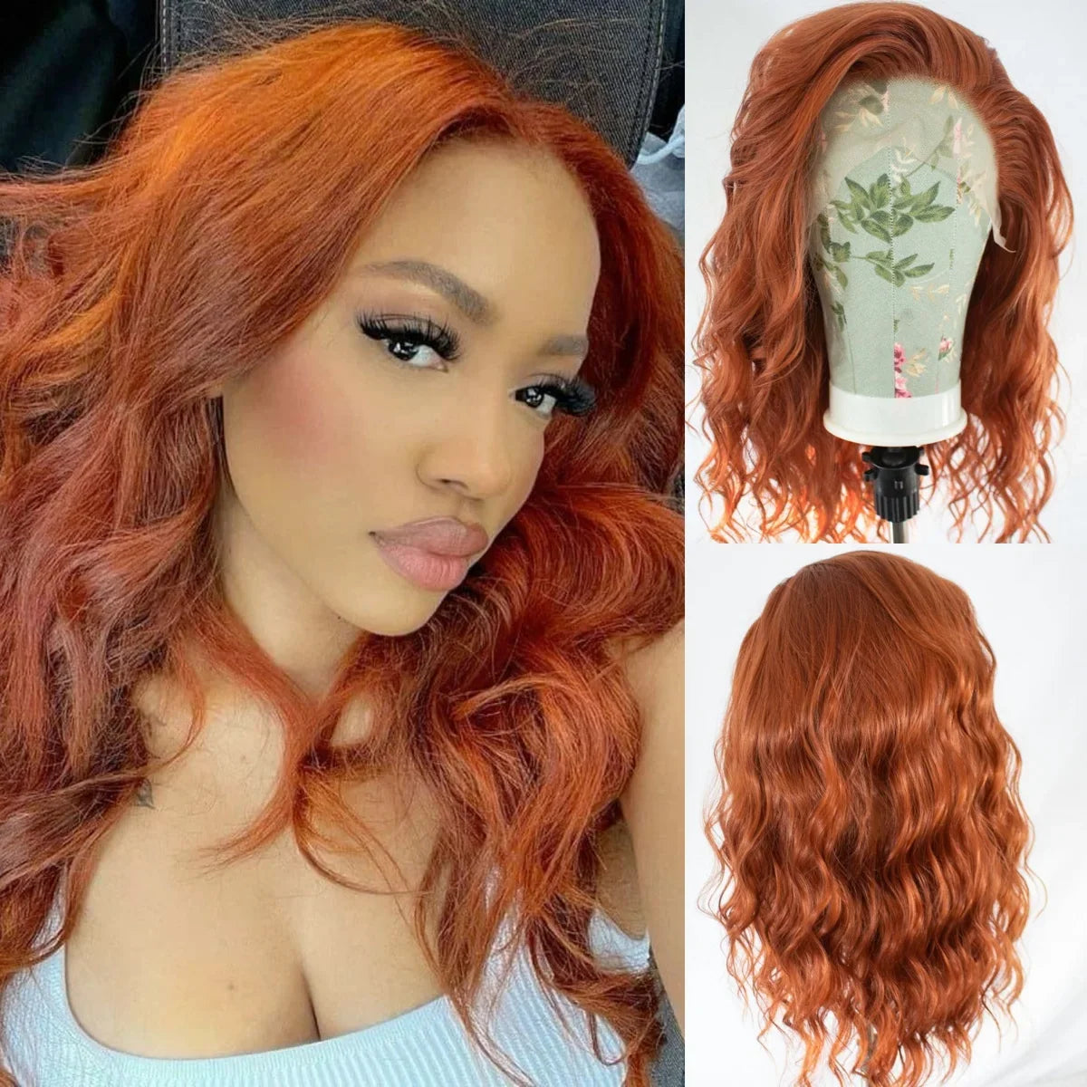 Ginger Orange Synthetic Lace Front Wig