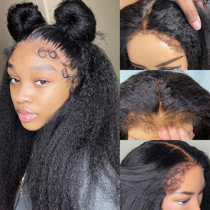 Kinky Straight Wig 4C Edges