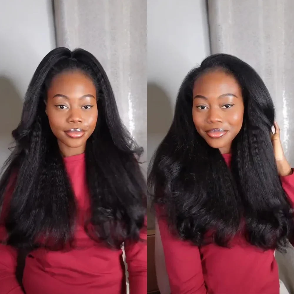 Kinky Straight Half Wig