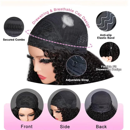 Kinky Straight Half Wig