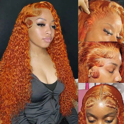 Colored Ginger Deep Wave Wig