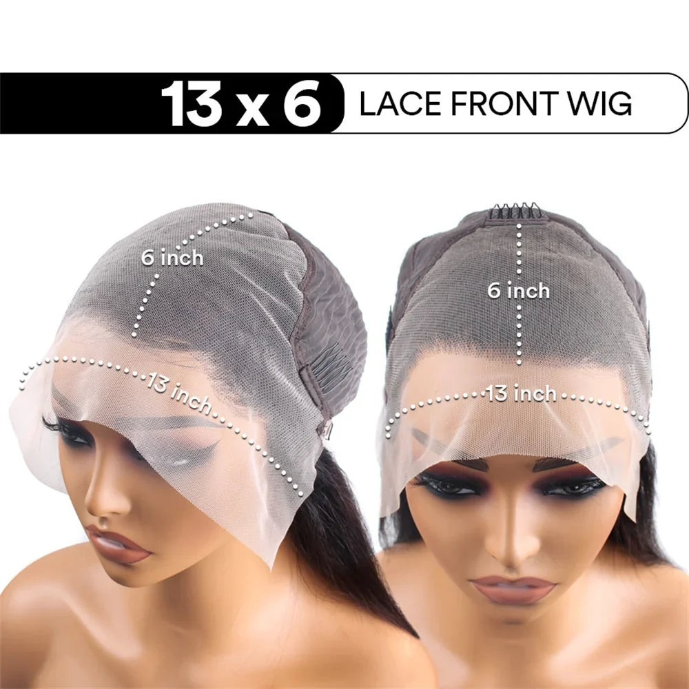 13x6 Ginger Orange Deep Wave Lace Front Wig