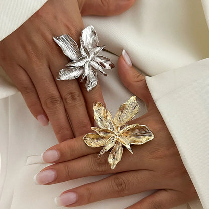 Layered Big Flower Ring