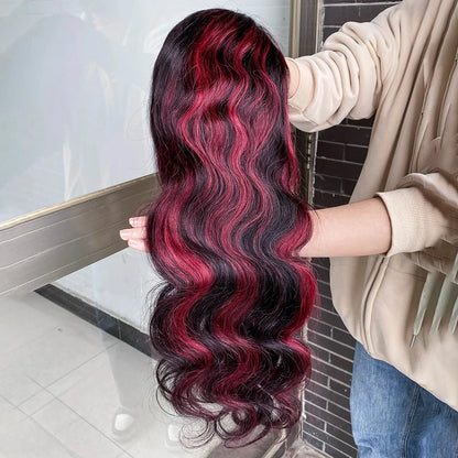 Ombre Red With Blonde
