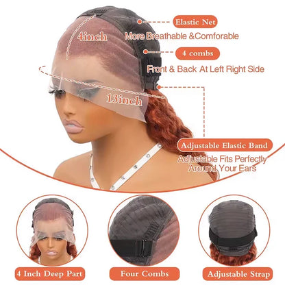 36 Inch Ginger Orange Wig