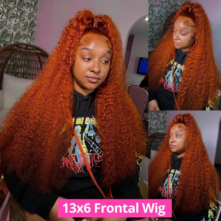 Orange Ginger Deep Wave Human Hair