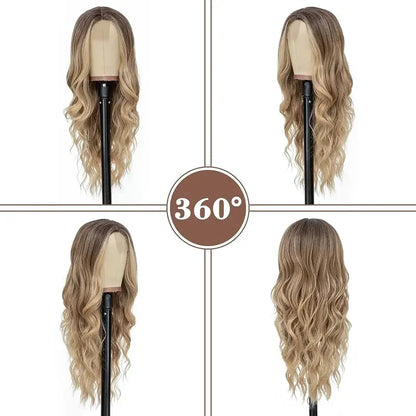 Ombre Blonde Curly Wig