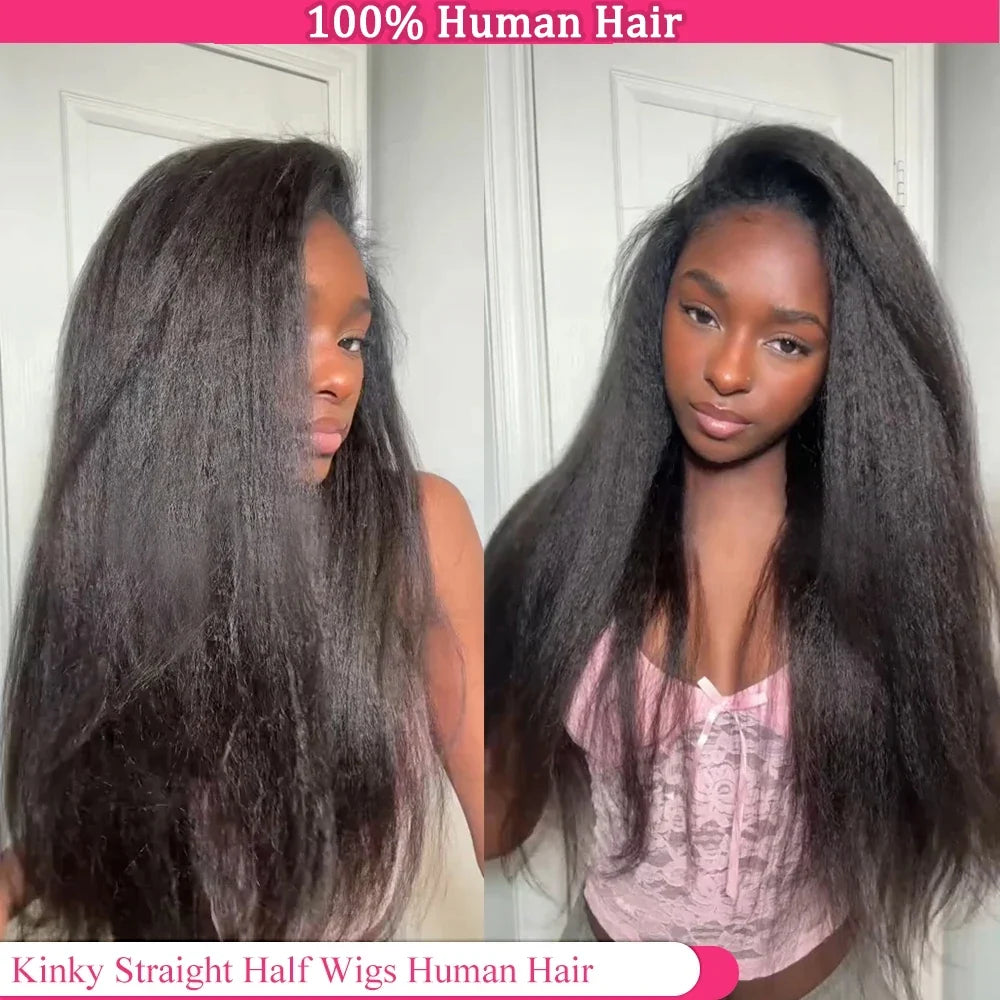 Kinky Straight Half Wig