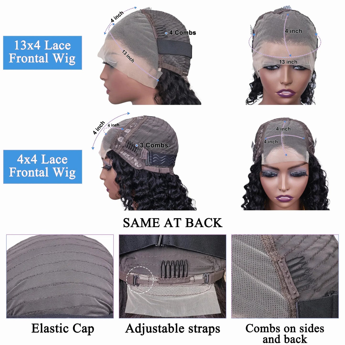 250% Short Bob Wigs Curly Human Hair