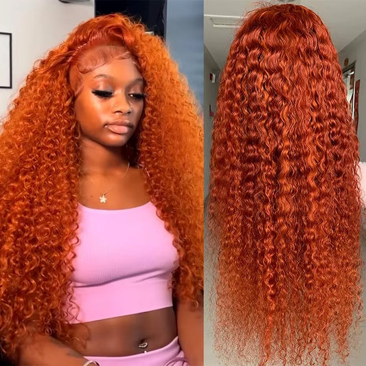 Orange Ginger Deep Wave Human Hair