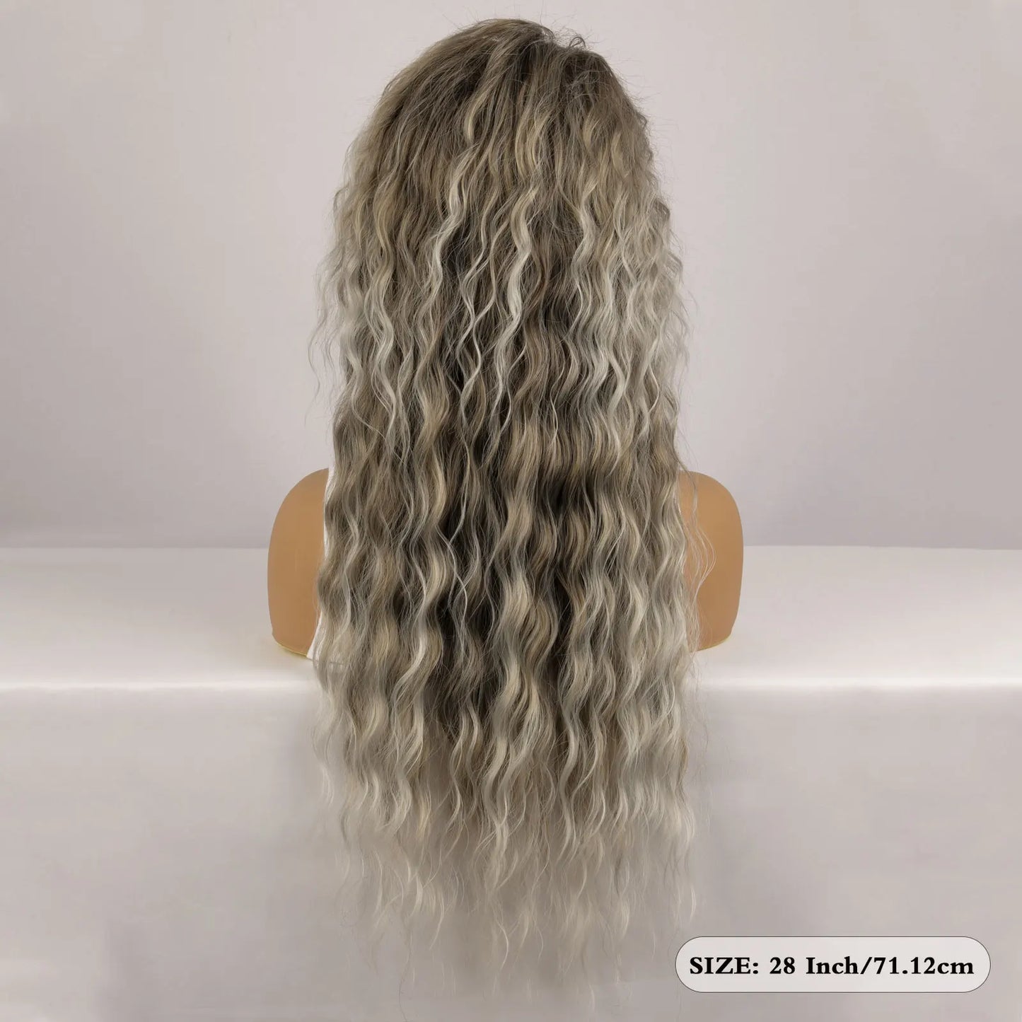 Ombre Ash Blonde Long Water Wave