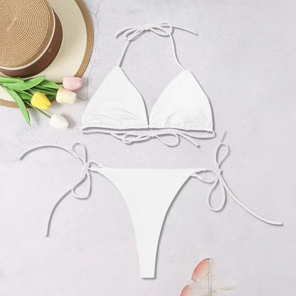 Backless Adjustable Lace-up Swimsuit