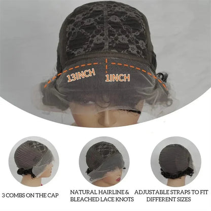 Human Hair Short Curly Wig,
