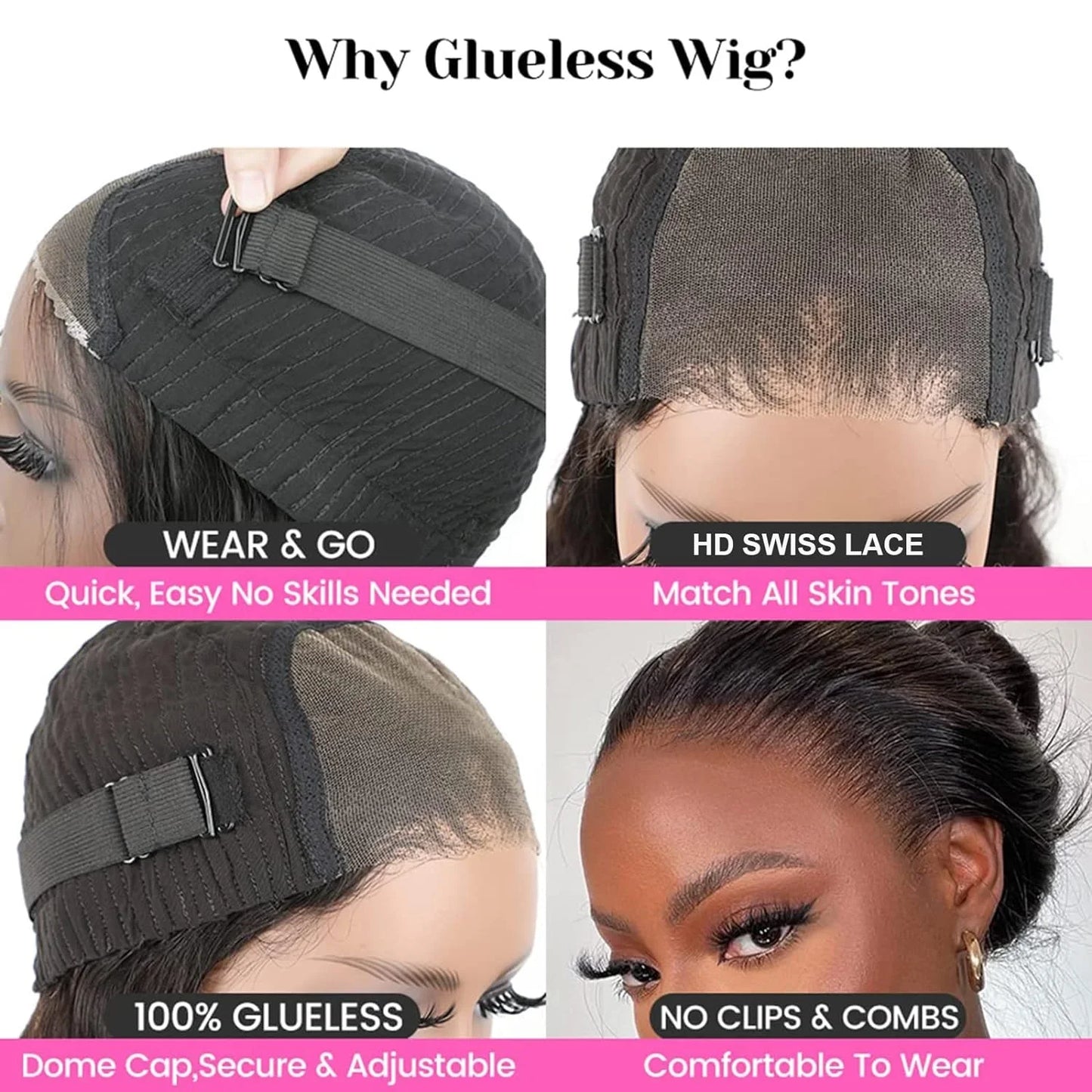 250% Kinky Straight Glueless Wig