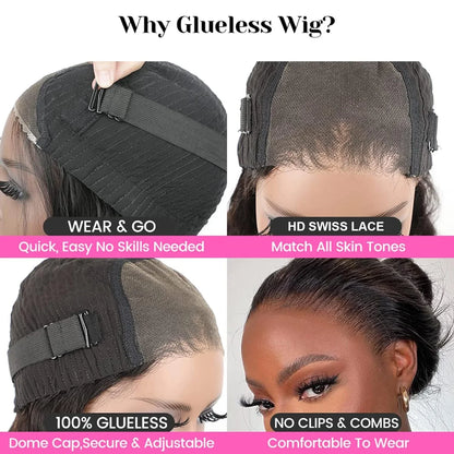 250% Kinky Straight Glueless Wig