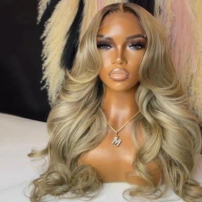 Ombre Ash Blonde With Dark Roots