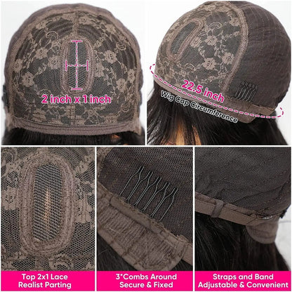 2x1 Straight Bob Lace Closure Wigs