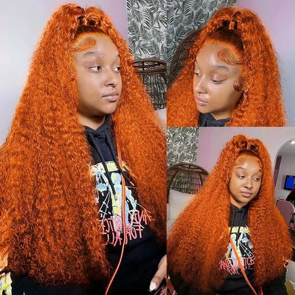 Colored Ginger Deep Wave Wig