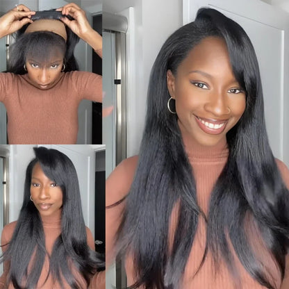 Kinky Straight Half Wig
