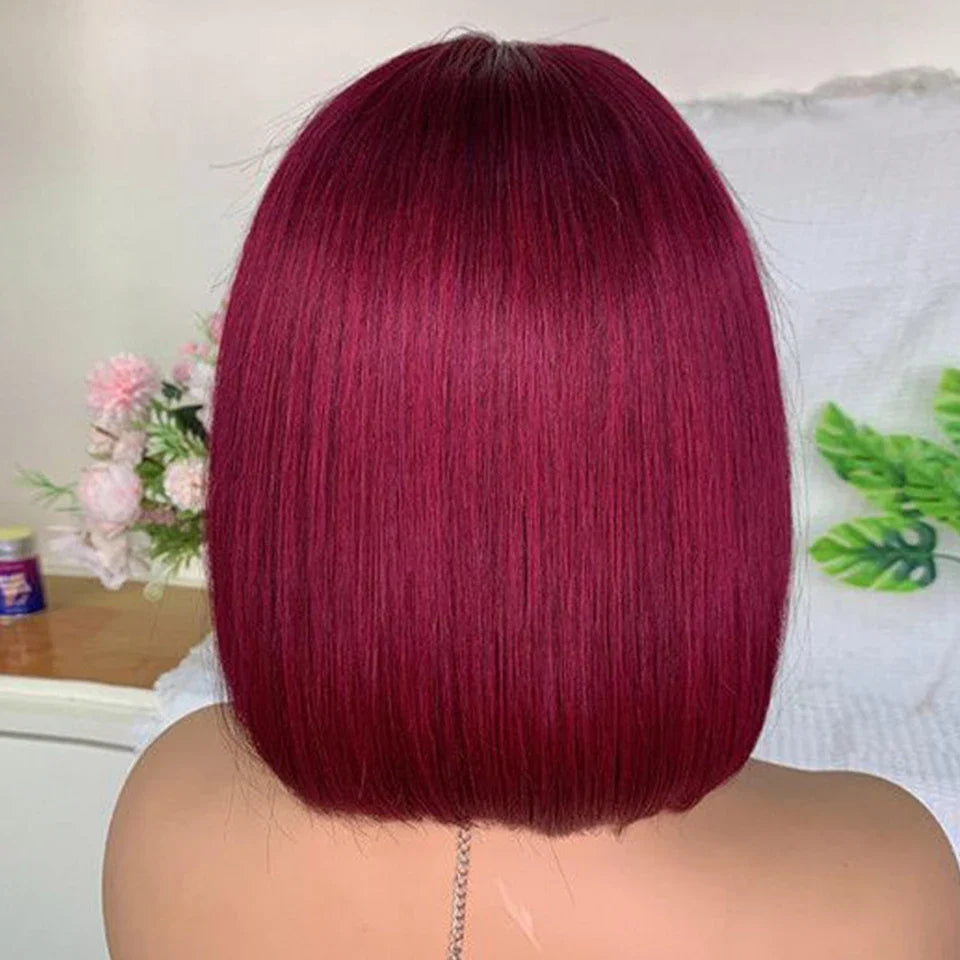 Brazilian 99J Red Short Bob Human Hair