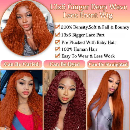 Orange Ginger Lace Front Wig