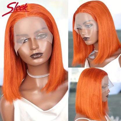 Ginger Orange HD Transparent Short Bob