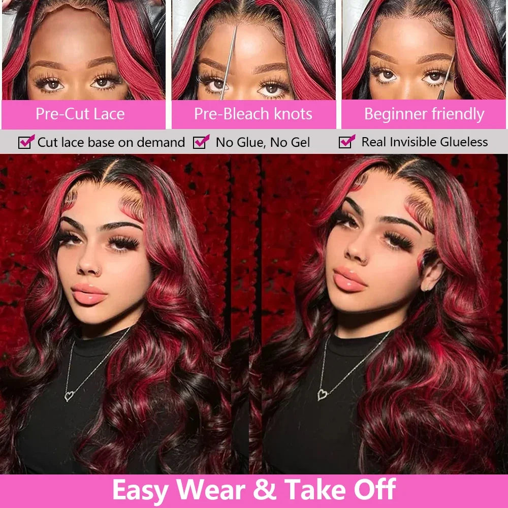 Ombre Red With Blonde