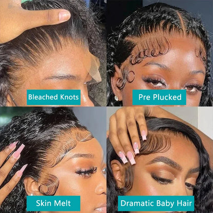 Brazilian Curly Lace Front Wig Short Bob