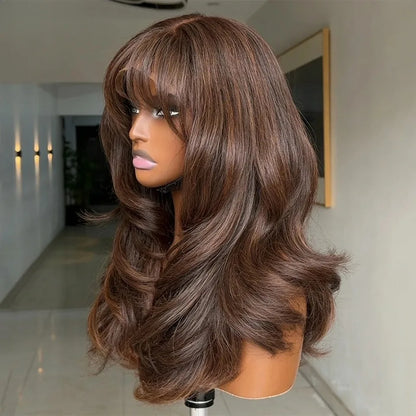 Ombre Brown With Bangs