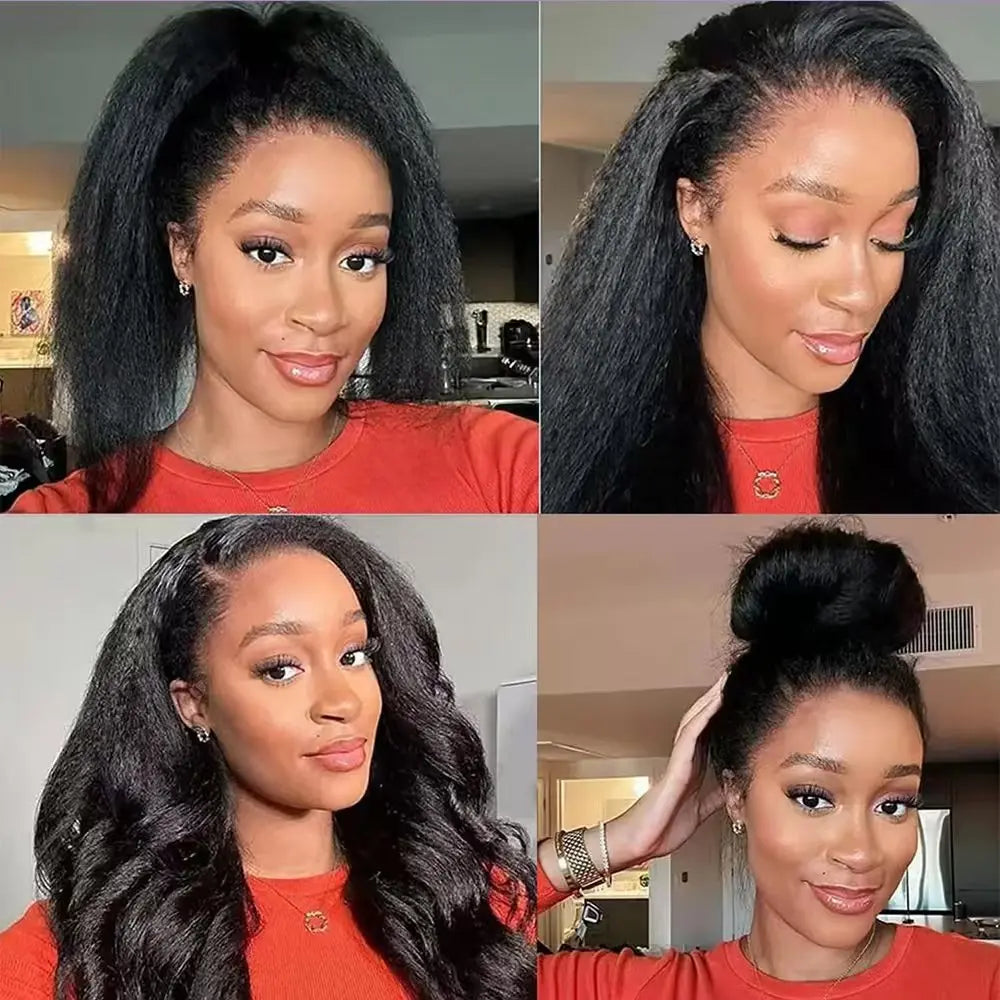 Kinky Straight Half Wig