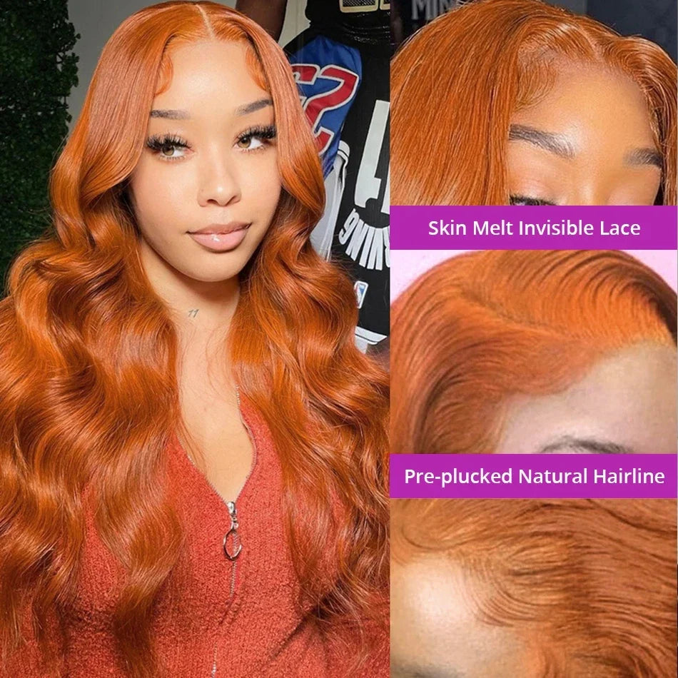 Ginger Orange 13x6 HD Lace Front Wigs